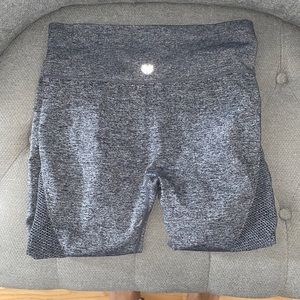 Gray forever21 crop legging with see through sides